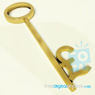 Key With Pound Sign Stock Image