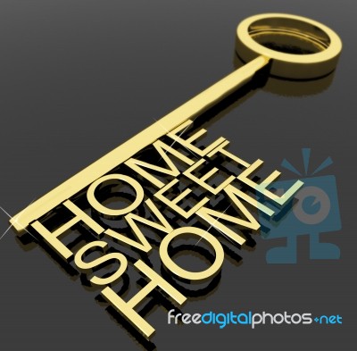 Key With Sweet Home Text Stock Image