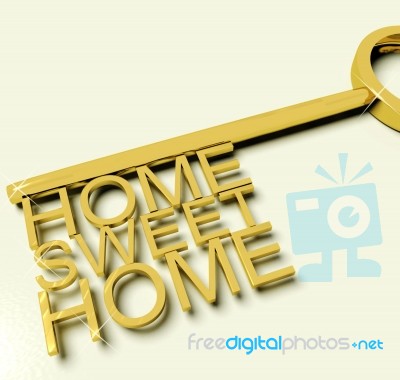 Key With Sweet Home Text Stock Image