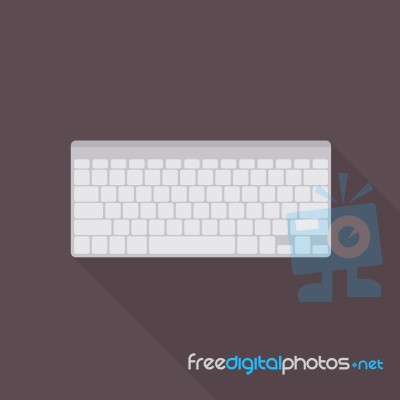 Keyboard Icon Top View Stock Image