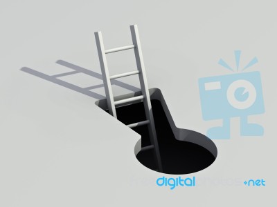 Keyhole And Ladder Stock Image