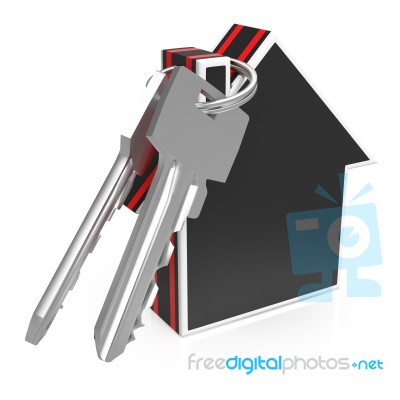 Keys And House Shows Home Security Stock Image