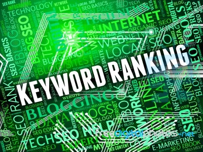 Keyword Ranking Represents Search Engine And Content Stock Image