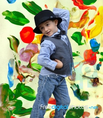 Kid Dancing Stock Photo