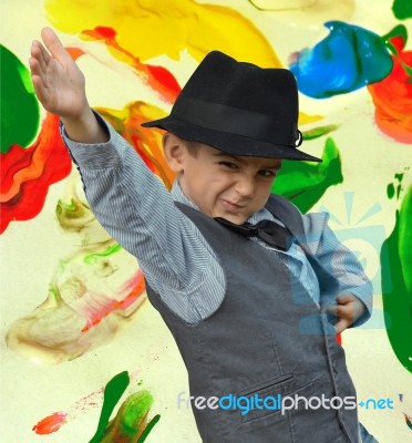 Kid Dancing Stock Photo