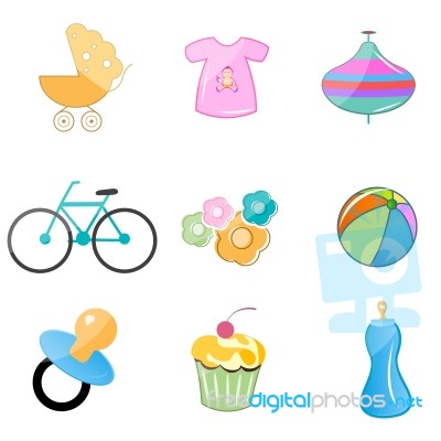 Kid Elements Icon Stock Image