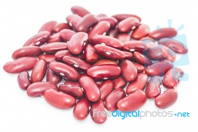 Kidney Beans On White Background Stock Photo