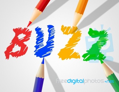 Kids Buzz Represents Public Relations And Announcement Stock Image