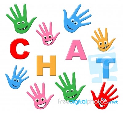 Kids Chat Shows Youngster Child And Children Stock Image