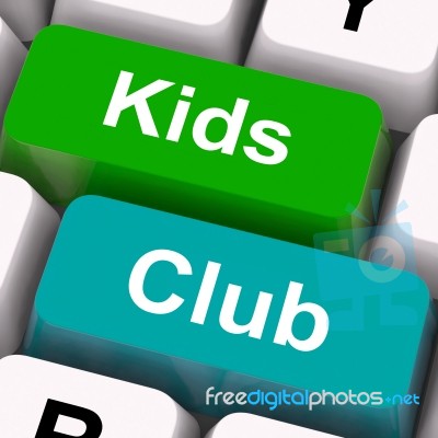 Kids Club Keys Mean Childrens Playing And Entertainment Stock Image