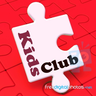 Kids Club Puzzle Shows Children's Or Toddlers Play Stock Image