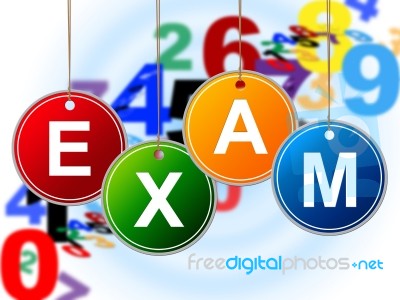 Kids Exam Shows Examinations Childhood And Children Stock Image