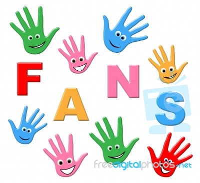 Kids Fans Means Social Media And Youth Stock Image