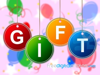 Kids Gift Means Giving Children And Youth Stock Image