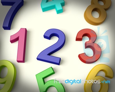 Kids Numbers Stock Image