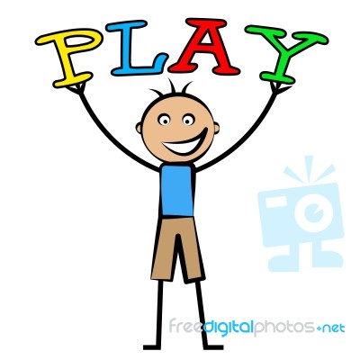 Kids Play Means Fun Youngsters And Joy Stock Image