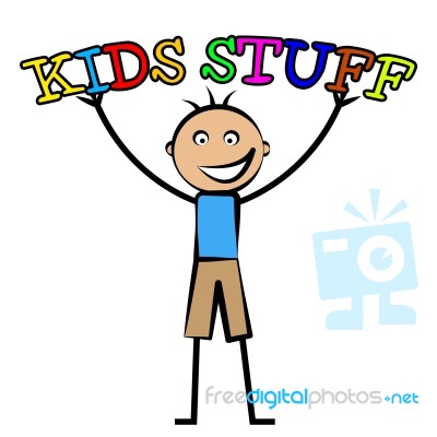 Kids Stuff Represents Free Time And Child Stock Image