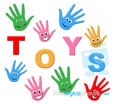 Kids Toys Means Toddlers Youth And Childhood Stock Image