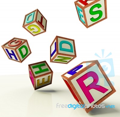 Kids Wooden Blocks Stock Image