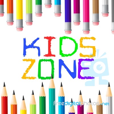 Kids Zone Shows Social Club And Apply Stock Image