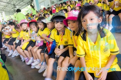 Kindergarten Students Visit The Zoo, In The Jul 15, 2016. Bangkok Thailand Stock Photo