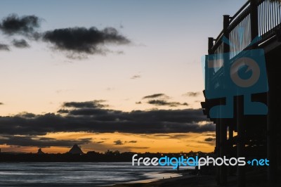 Kings Beach In The Sunshine Coast, Queensland Stock Photo