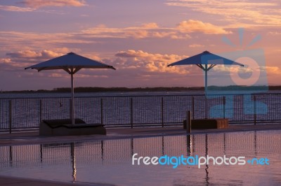 Kings Beach In The Sunshine Coast, Queensland Stock Photo