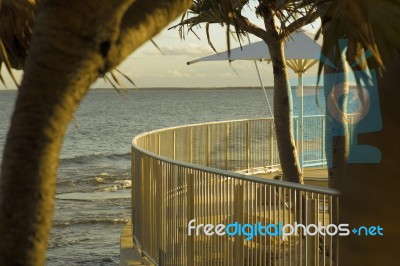 Kings Beach In The Sunshine Coast, Queensland Stock Photo