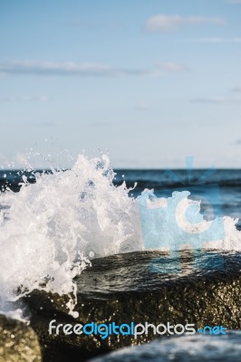 Kings Beach In The Sunshine Coast, Queensland Stock Photo