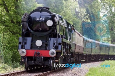 Kingscote, Sussex/uk - May 23 : Rebuilt Bulleid Light Pacific No… Stock Photo