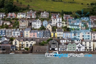 Kingswear, Devon/uk - July 28 : View Across The River Dart To Ki… Stock Photo