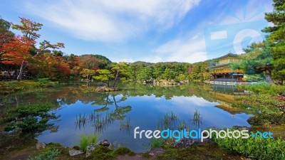 Kinkakuji Temple Or Golden Pavilion In Kyoto Stock Photo