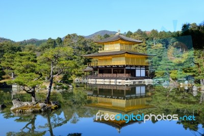 Kinkakuji Temple (the Golden Pavilion) In Kyoto, Japan Stock Photo