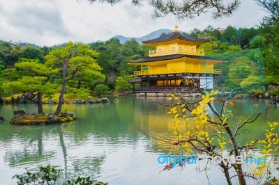 Kinkakuji Temple (the Golden Pavilion) In Kyoto, Japan. Autumn S… Stock Photo