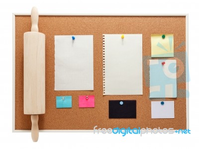 Kitchen Bulletin Board Stock Photo