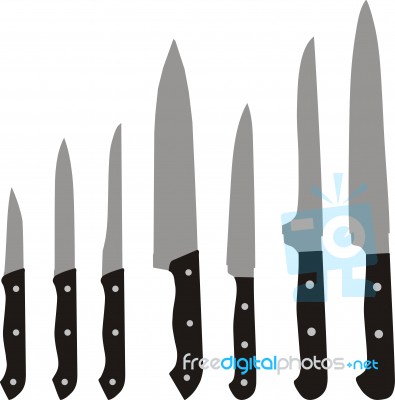 Kitchen Knives Stock Image