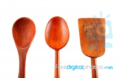 Kitchen Wooden Utensils Stock Photo