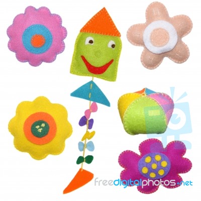 Kite And Flowers Stock Photo