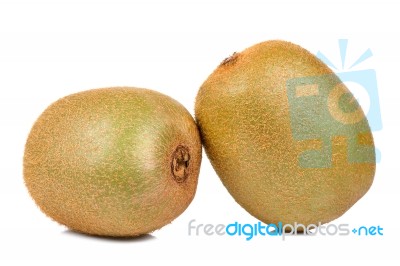 Kiwi Fruit Isolated On The White Background Stock Photo