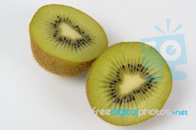 Kiwi Fruit Isolated On White Background Stock Photo