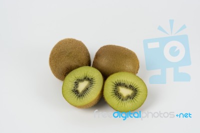 Kiwi Fruit Isolated On White Background Stock Photo