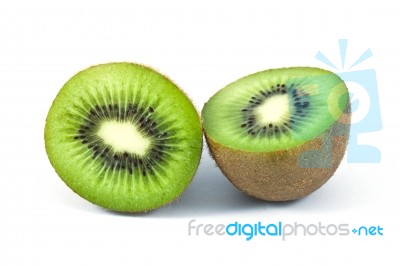 Kiwi On White Stock Photo