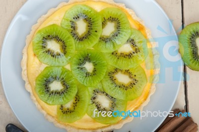 Kiwi  Pie Tart And Spices Stock Photo