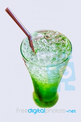 Kiwi Soda Stock Photo