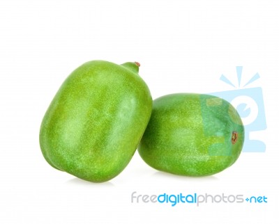 Kiwiberry Isolated On The White Background Stock Photo