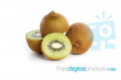 Kiwis Isolated On White Stock Photo