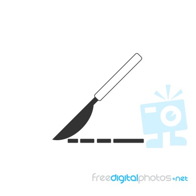 Knife Lancet Icon  Illustration On White Background Stock Image