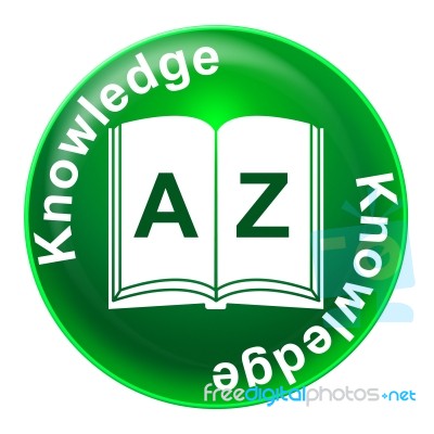 Knowledge Badge Shows Learn Tutoring And Comprehension Stock Image