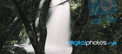 Knyvet Falls In Cradle Mountain Stock Photo