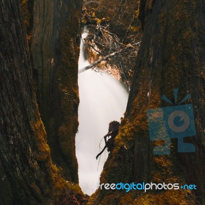 Knyvet Falls In Cradle Mountain Stock Photo